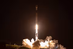 Falcon 9 roars up to space from California