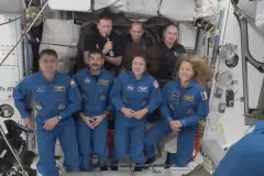 Crew 12 with Expedition 74 inside ISS