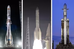 New Glenn, Ariane 6 ja Falcon Heavy