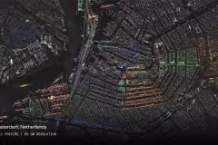 Amsterdam kuvattuna ICEYEn satelliitilla 25 cm:n resoluutiolla.