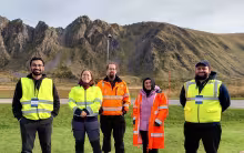 Some of the SpacEconomy crew members in Andøya, Norway