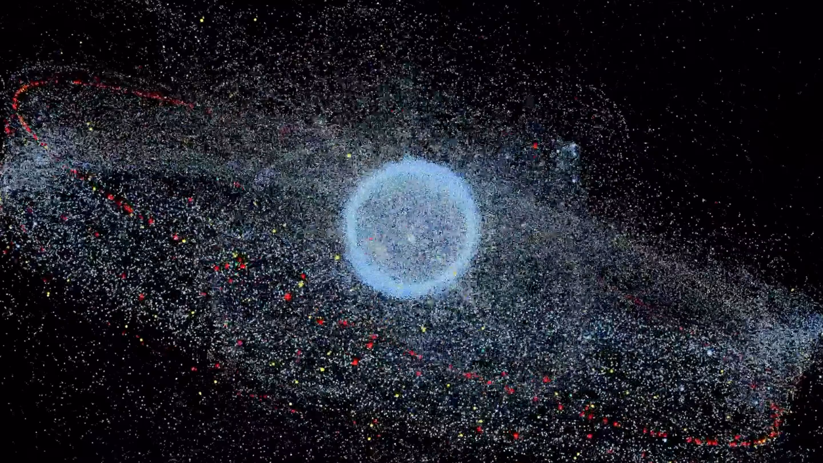 Visualisointi Maata kiertävistä satelliiteista ja avaruusromukappaleista