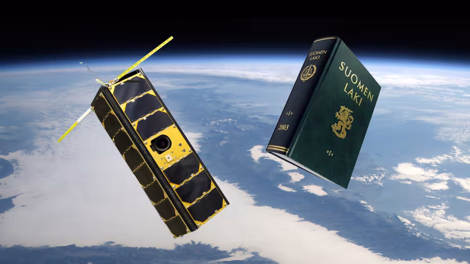 Satellite and law book