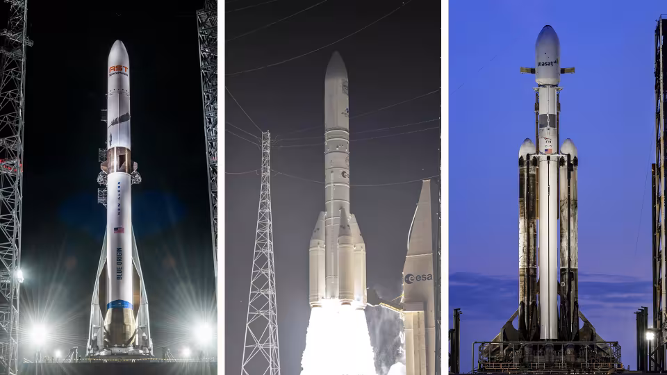 New Glenn, Ariane 6 ja Falcon Heavy