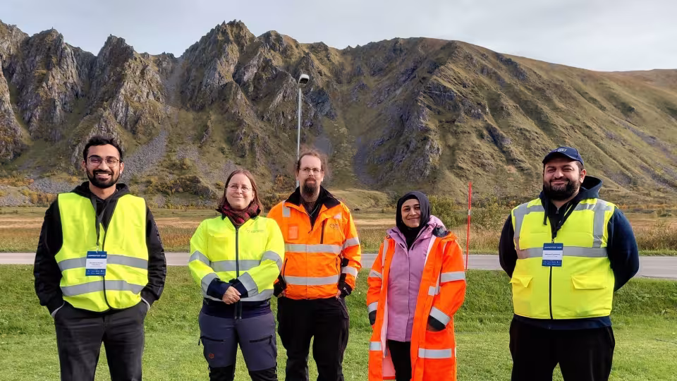 Some of the SpacEconomy crew members in Andøya, Norway